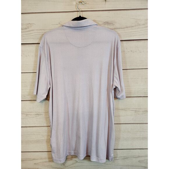 Greg Norman Men's Performance Golf Relaxed Fit Polo Shirt Purple Printed Size XL - Picture 2 of 7